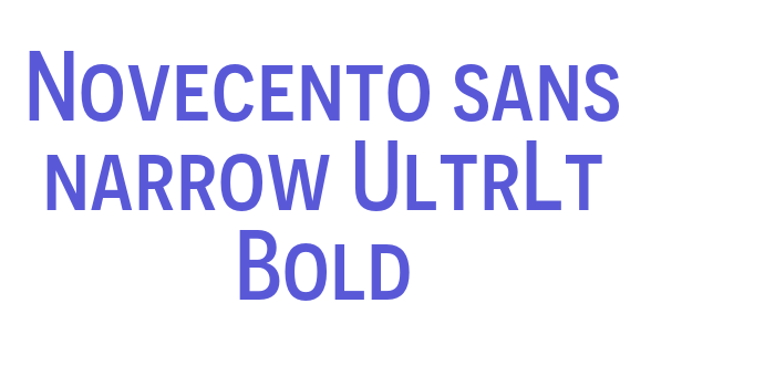 Novecento sans narrow UltrLt Bold Font Download