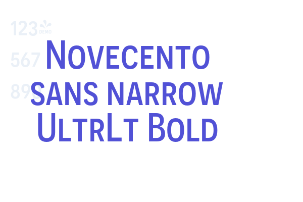 Novecento sans narrow UltrLt Bold