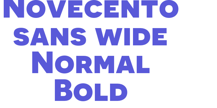 Novecento sans wide Normal Bold Font