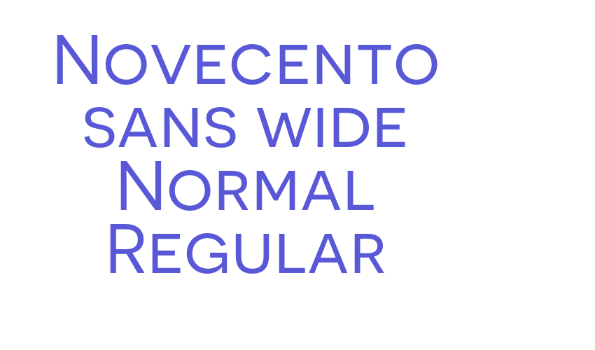 Novecento sans wide Normal Regular Font Download