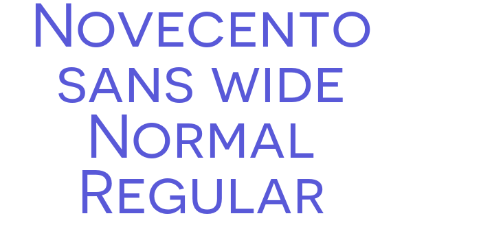 Novecento sans wide Normal Regular Font Download