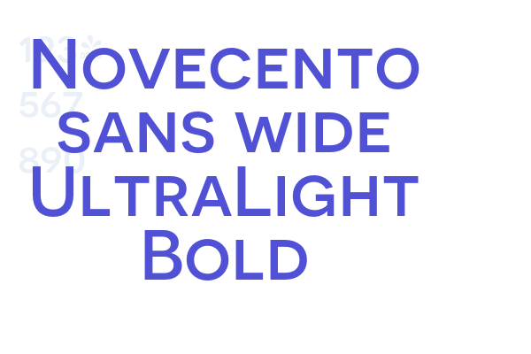 Novecento sans wide UltraLight Bold