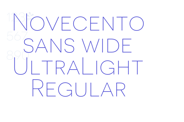 Novecento sans wide UltraLight Regular