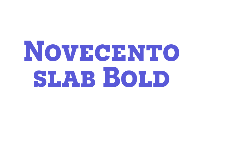 Novecento slab Bold Font Download