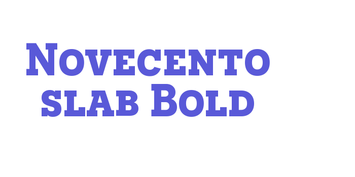 Novecento slab Bold Font Download