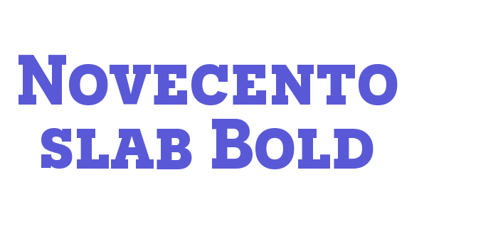 Novecento slab Bold Font