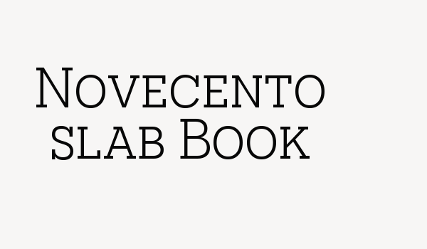 Novecento slab Book Font