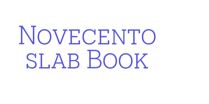 Novecento slab Book Font Download