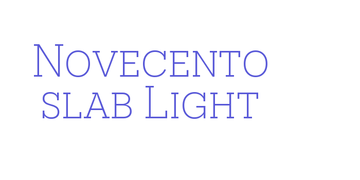 Novecento slab Light Font Download