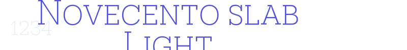 Novecento slab Light-font