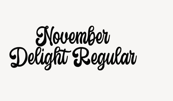 November Delight Regular Font