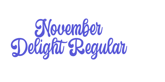 November Delight Regular Font Download