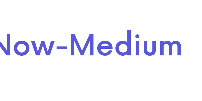 Now-Medium Font