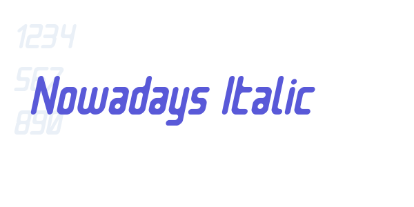 Nowadays Italic font free