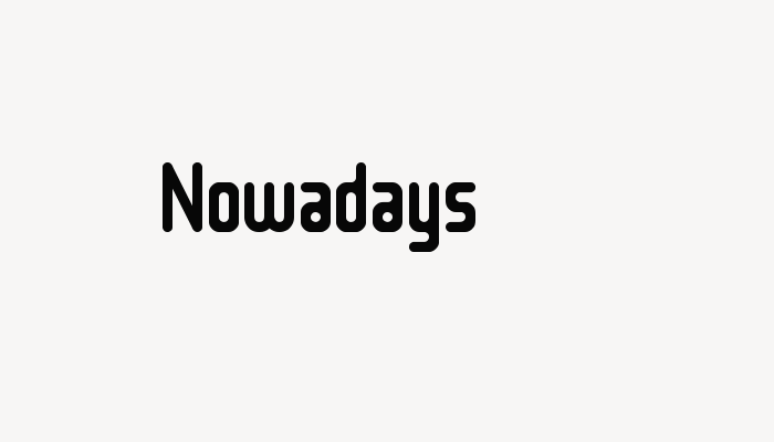 Nowadays font download