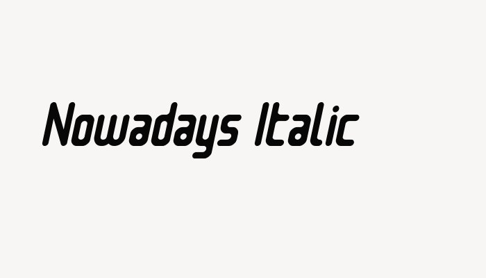 Nowadays Italic font download