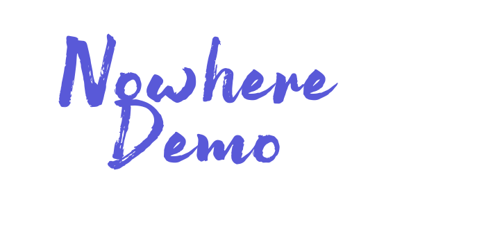 Nowhere Demo Font