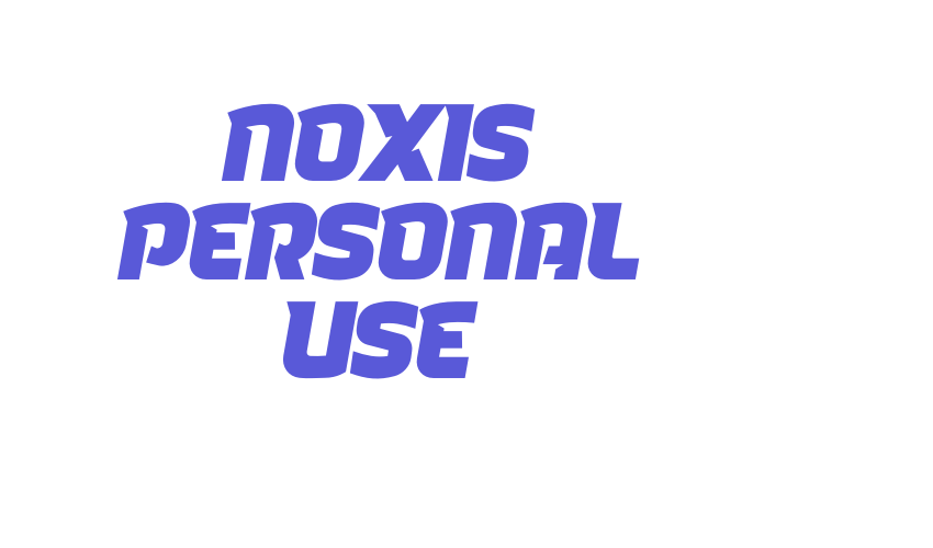 Noxis Personal Use Font