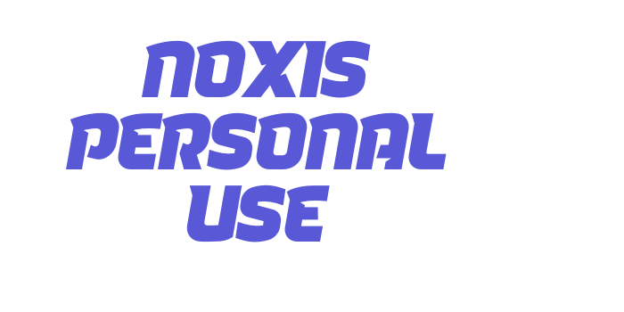 Noxis Personal Use Font Download