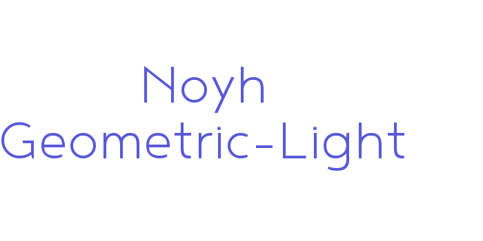 Noyh Geometric-Light Font Download