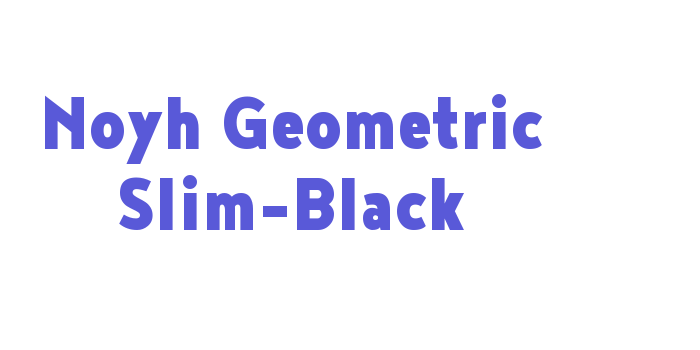 Noyh Geometric Slim-Black Font Download