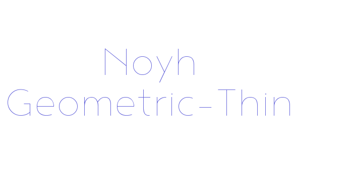 Noyh Geometric-Thin Font Download