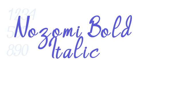 Nozomi Bold Italic font free