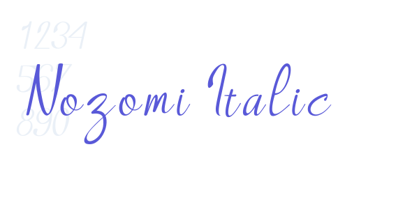 Nozomi Italic font free