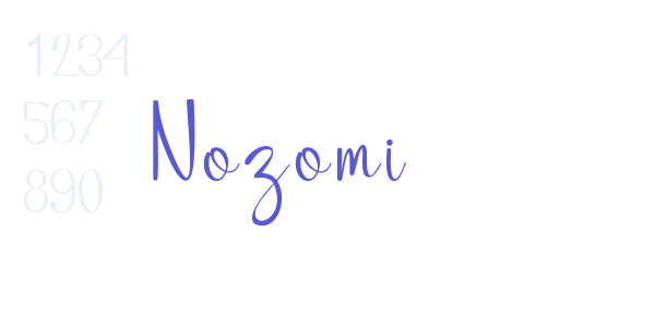 Nozomi font free