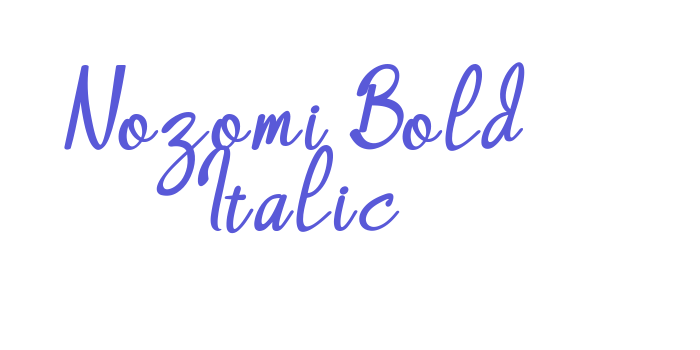 Nozomi Bold Italic Font Download