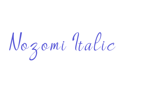 Nozomi Italic Font