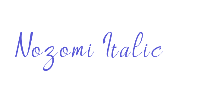 Download Nozomi Italic Font