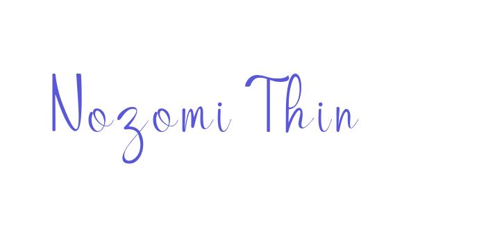 Nozomi Thin Font Download