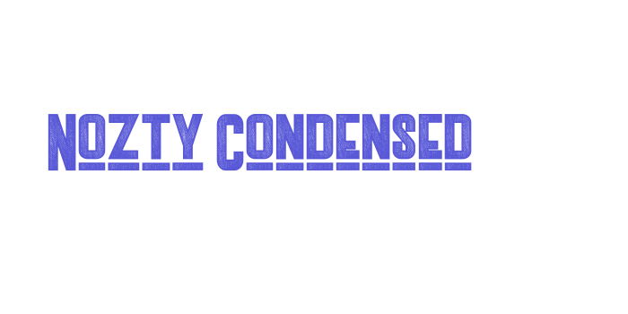 Nozty Condensed Font Download