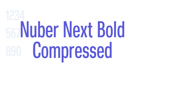 Nuber Next Bold Compressed font free