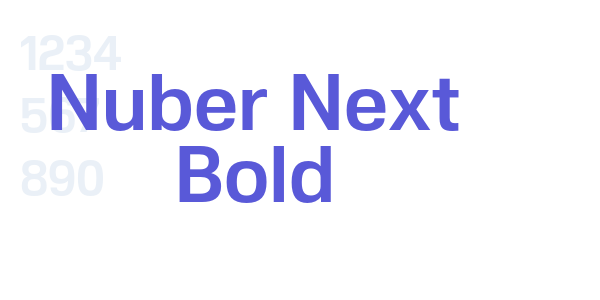 Nuber Next Bold font free