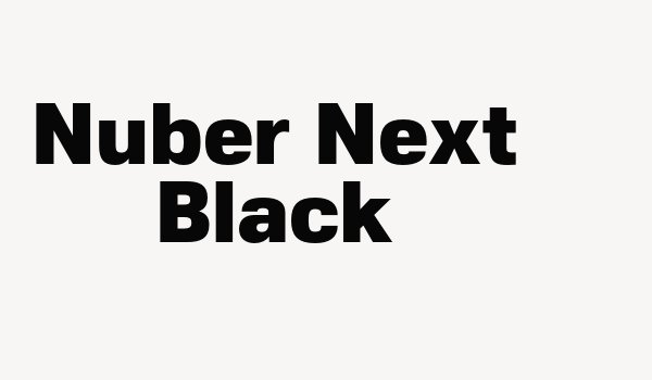 Nuber Next Black Font