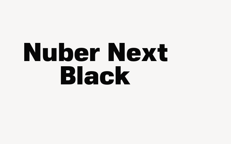 Nuber Next Black Font