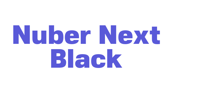 Nuber Next Black Font Download