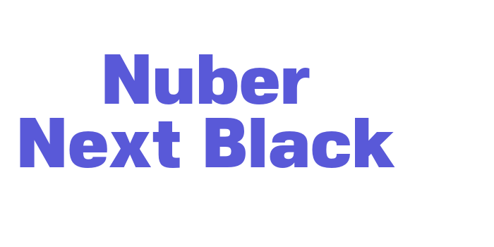 Nuber Next Black Font