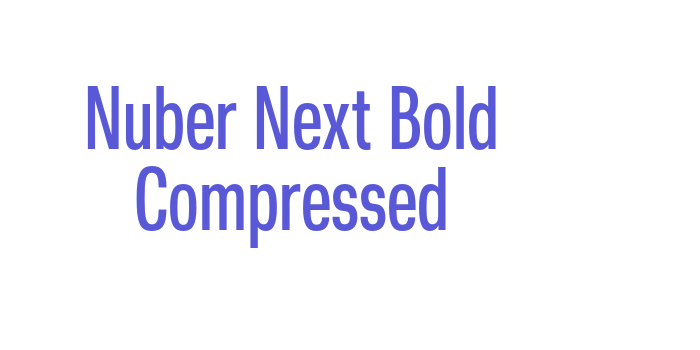 Nuber Next Bold Compressed Font Download