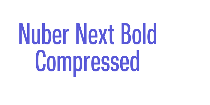 Nuber Next Bold Compressed Font