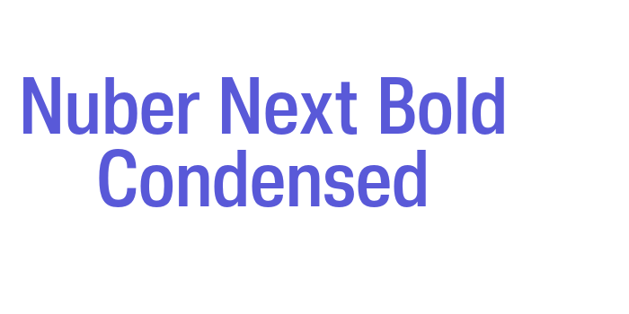 Nuber Next Bold Condensed Font Download