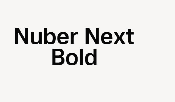 Nuber Next Bold Font