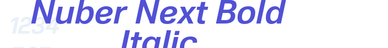 Nuber Next Bold Italic-font