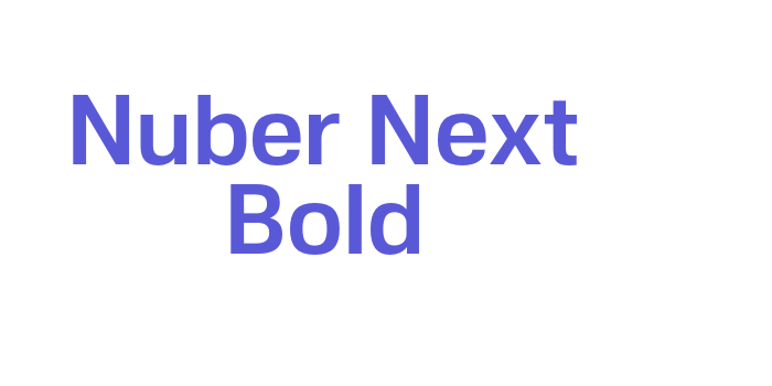 Nuber Next Bold Font Download