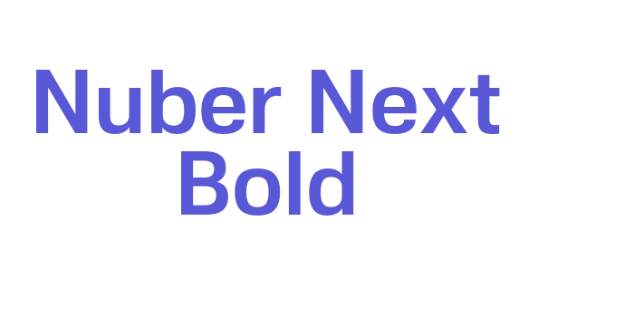 Nuber Next Bold Font