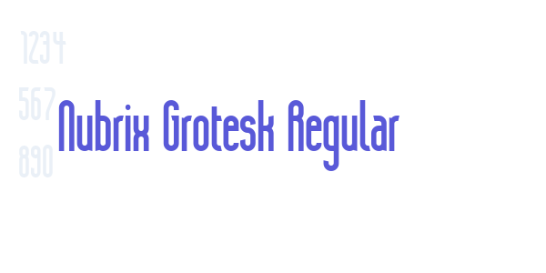 Nubrix Grotesk Regular font free