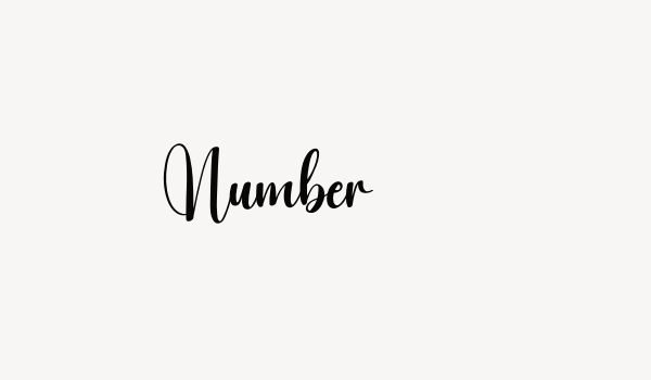 Number Font