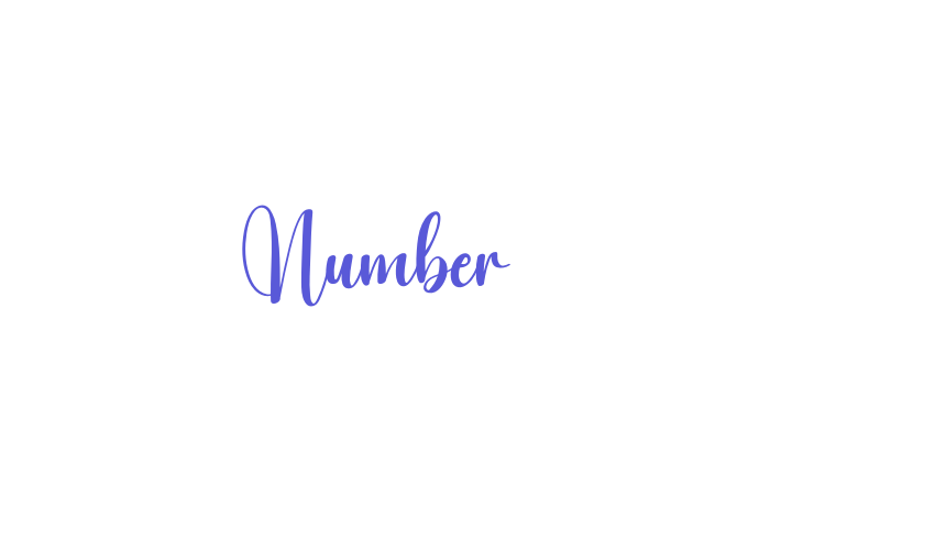 Number Font